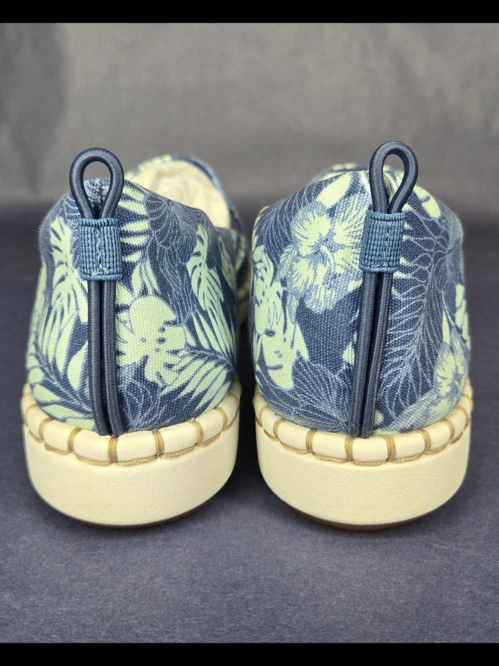 Cloudsteppers by Clarks Navy Floral Canvas Slip-On Loafers - Picture 3 of 8